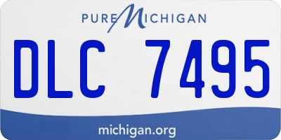 MI license plate DLC7495