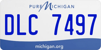 MI license plate DLC7497