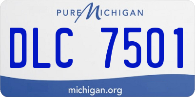 MI license plate DLC7501