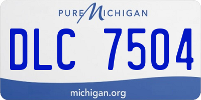 MI license plate DLC7504