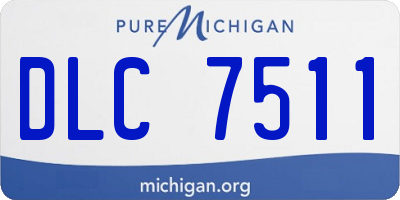 MI license plate DLC7511