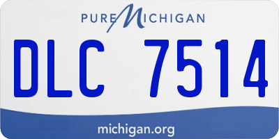 MI license plate DLC7514