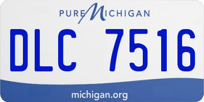 MI license plate DLC7516