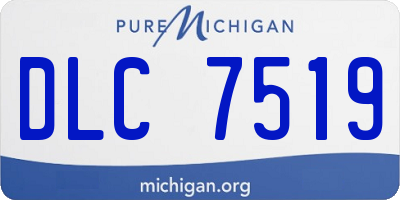 MI license plate DLC7519