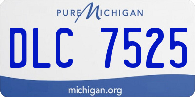 MI license plate DLC7525