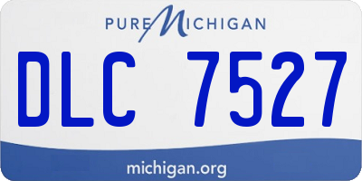MI license plate DLC7527