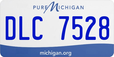 MI license plate DLC7528