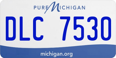 MI license plate DLC7530