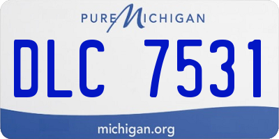 MI license plate DLC7531