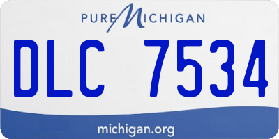 MI license plate DLC7534
