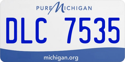 MI license plate DLC7535