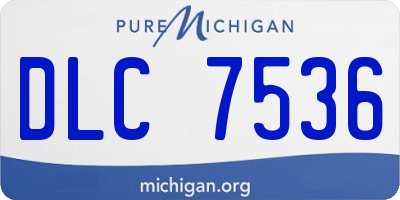 MI license plate DLC7536