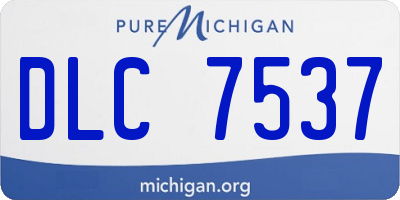 MI license plate DLC7537