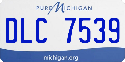 MI license plate DLC7539