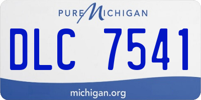 MI license plate DLC7541