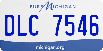 MI license plate DLC7546