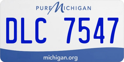 MI license plate DLC7547