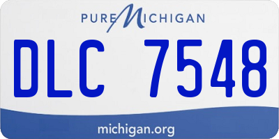 MI license plate DLC7548