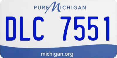 MI license plate DLC7551