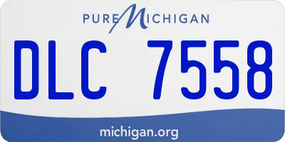 MI license plate DLC7558