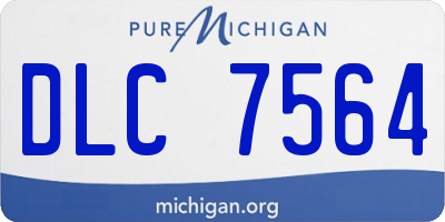 MI license plate DLC7564