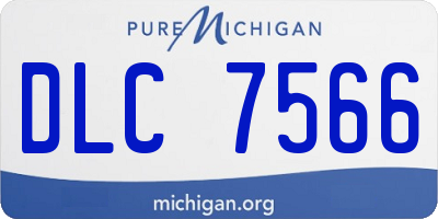 MI license plate DLC7566