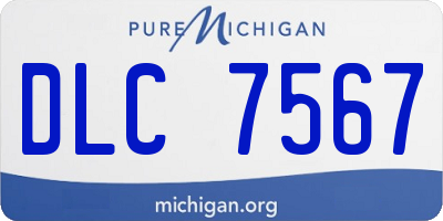 MI license plate DLC7567