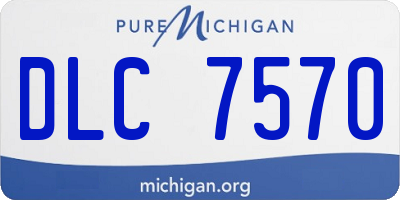 MI license plate DLC7570