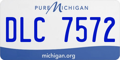MI license plate DLC7572