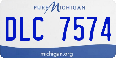 MI license plate DLC7574