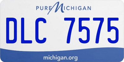 MI license plate DLC7575