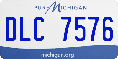 MI license plate DLC7576
