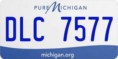 MI license plate DLC7577