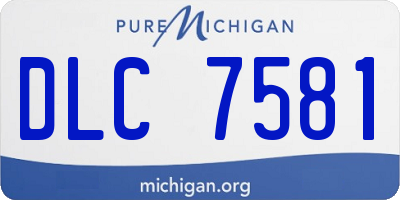 MI license plate DLC7581