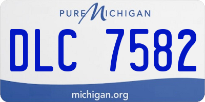 MI license plate DLC7582