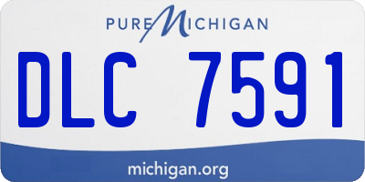 MI license plate DLC7591