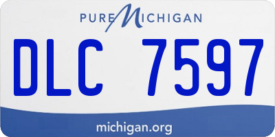 MI license plate DLC7597