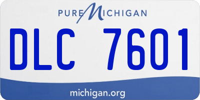 MI license plate DLC7601