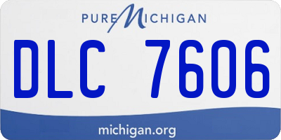 MI license plate DLC7606