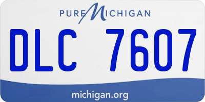 MI license plate DLC7607