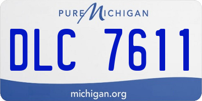 MI license plate DLC7611