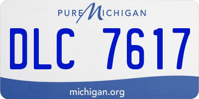 MI license plate DLC7617
