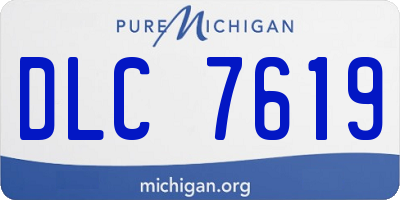 MI license plate DLC7619