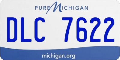 MI license plate DLC7622