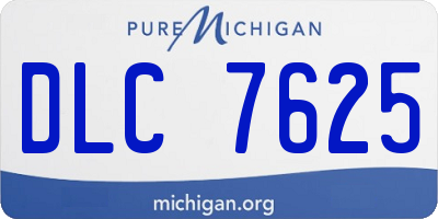 MI license plate DLC7625