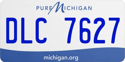 MI license plate DLC7627