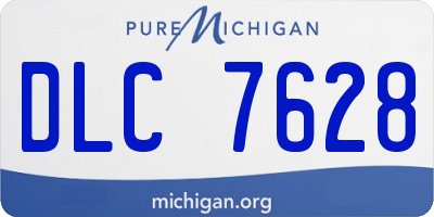 MI license plate DLC7628
