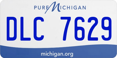 MI license plate DLC7629