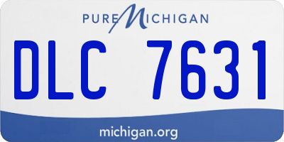 MI license plate DLC7631