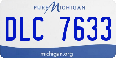 MI license plate DLC7633